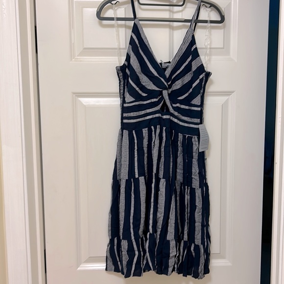 Angie Dresses & Skirts - NWT Angie Navy Blue and Grey Mini Dress Size L
